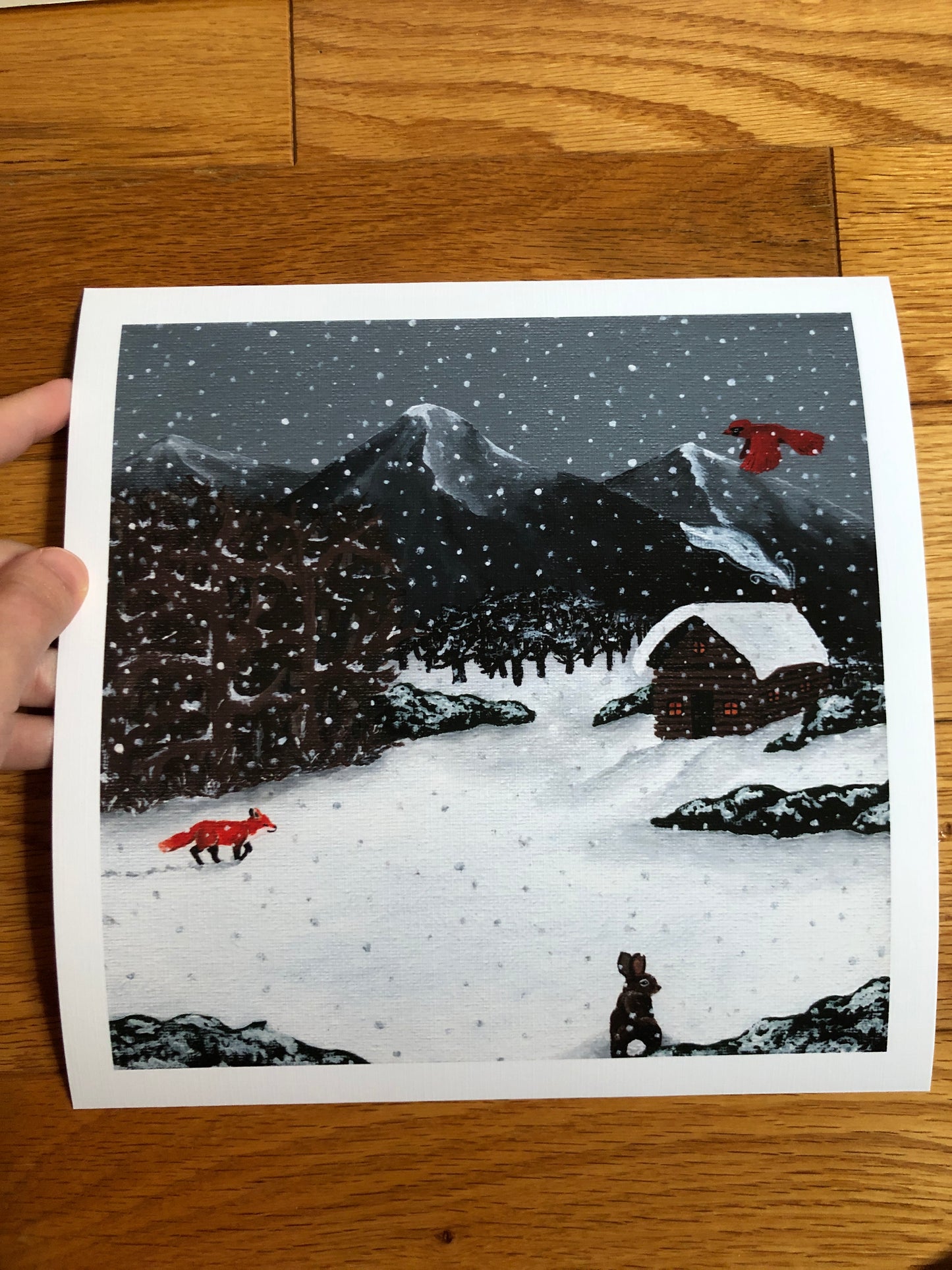 Snowy Scene print - Only TWO available of this paper type! -