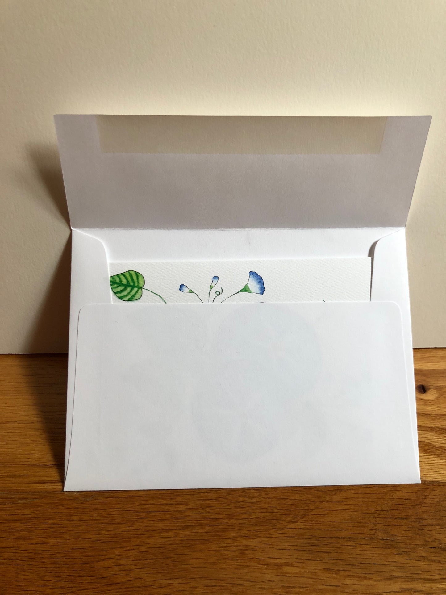 Morning Glory Notecard - Only one card of this paper type! -