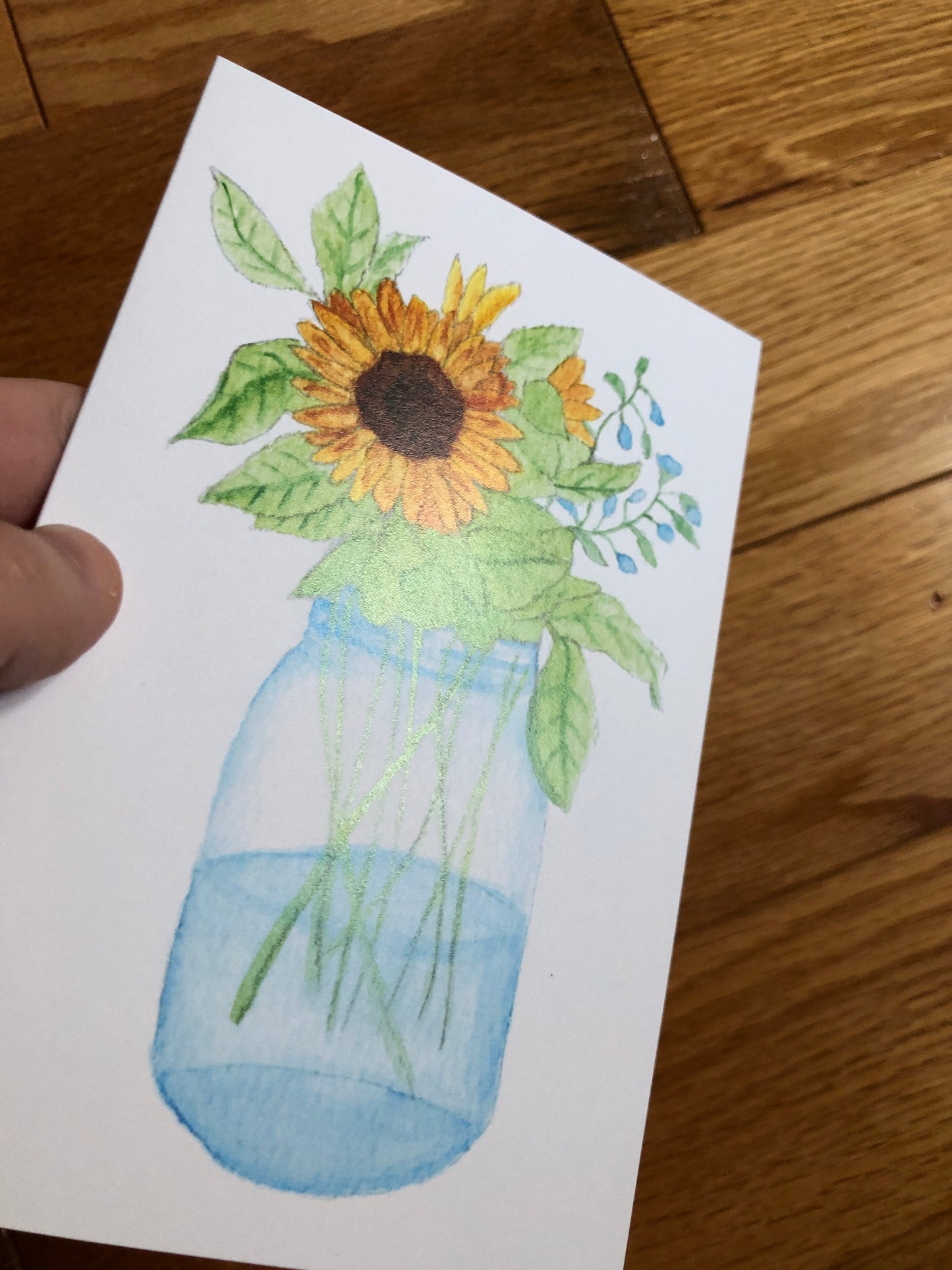 Sunflower Jar notecard
