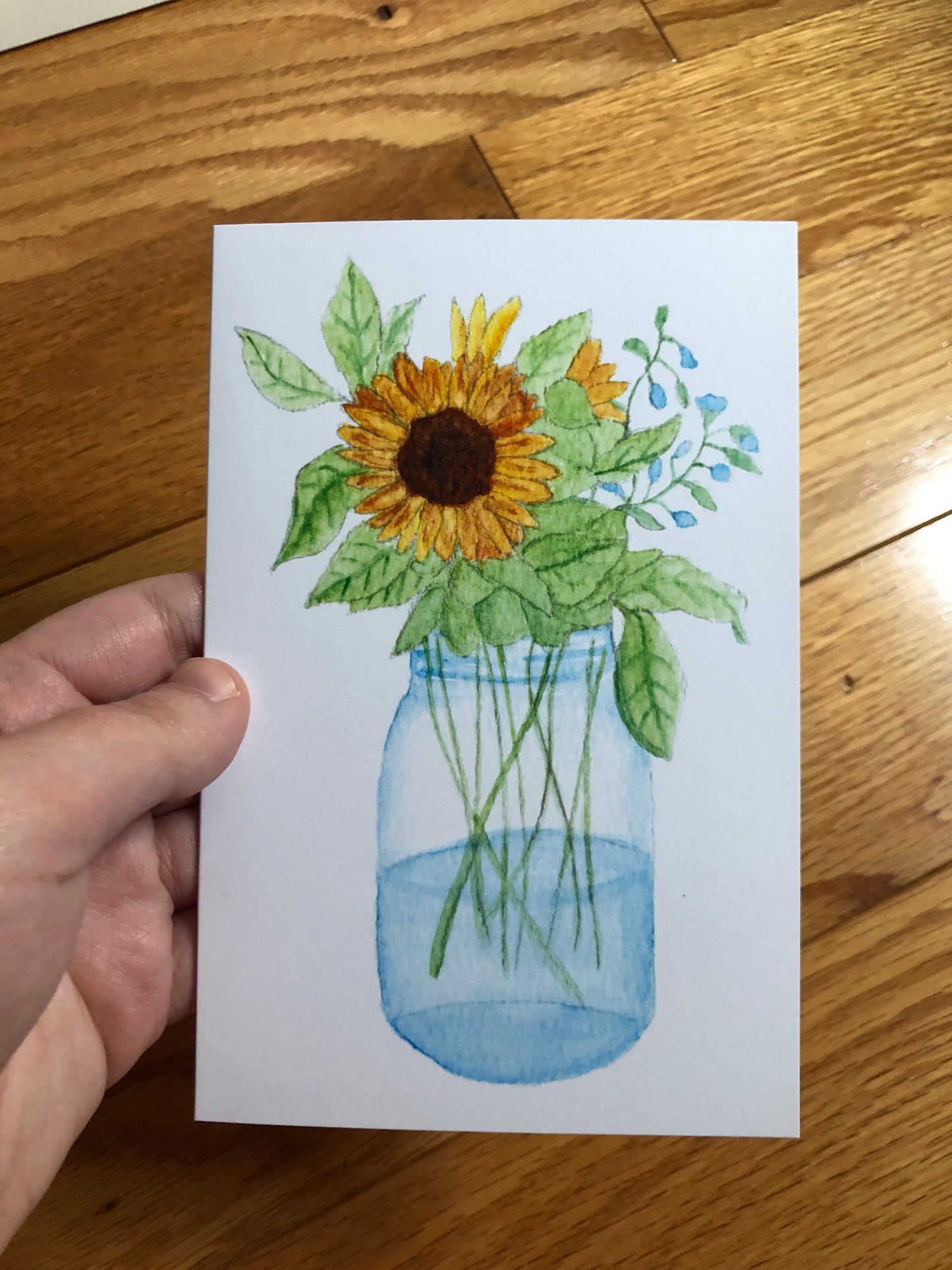 Sunflower Jar notecard