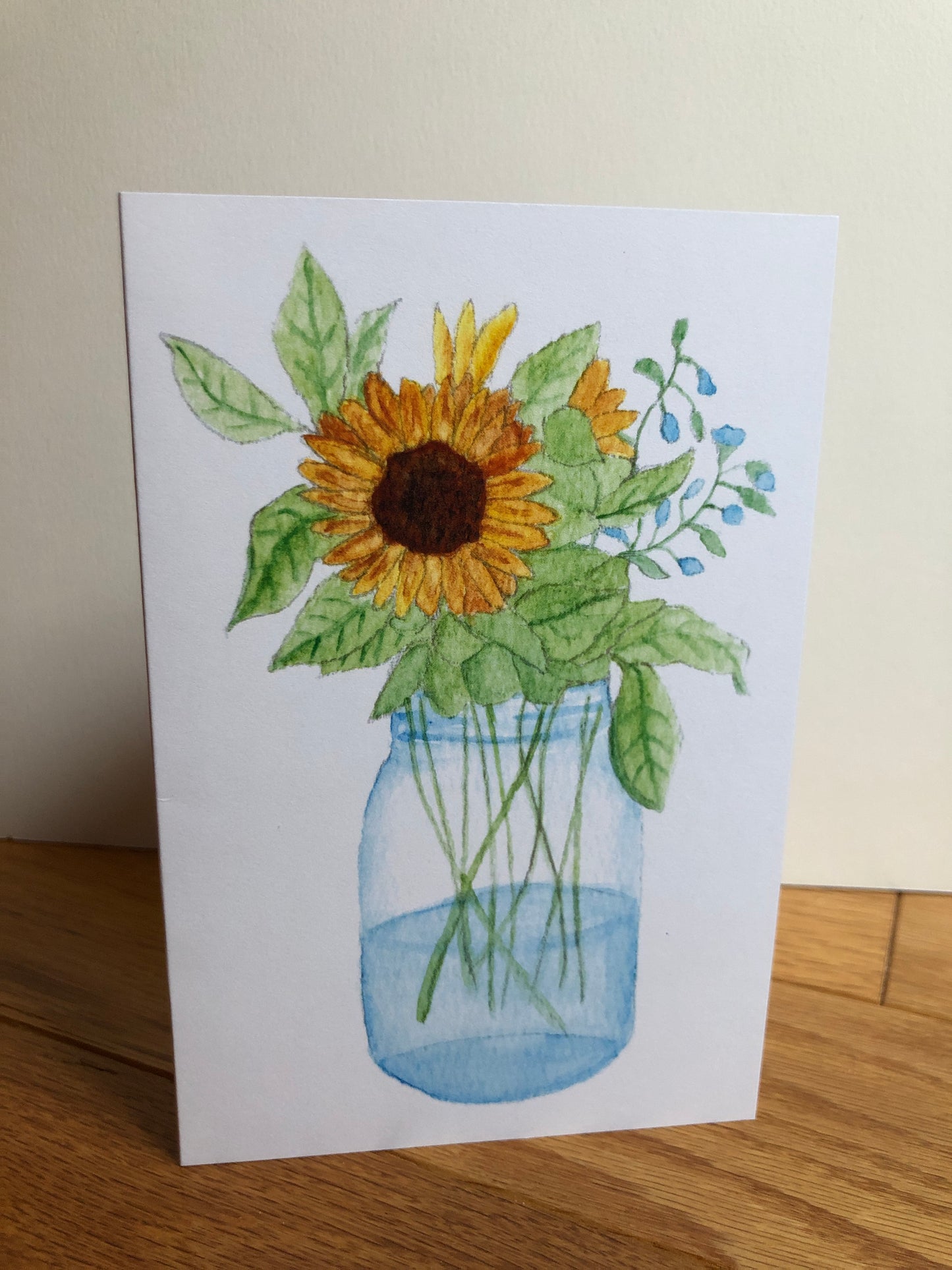 Sunflower Jar notecard