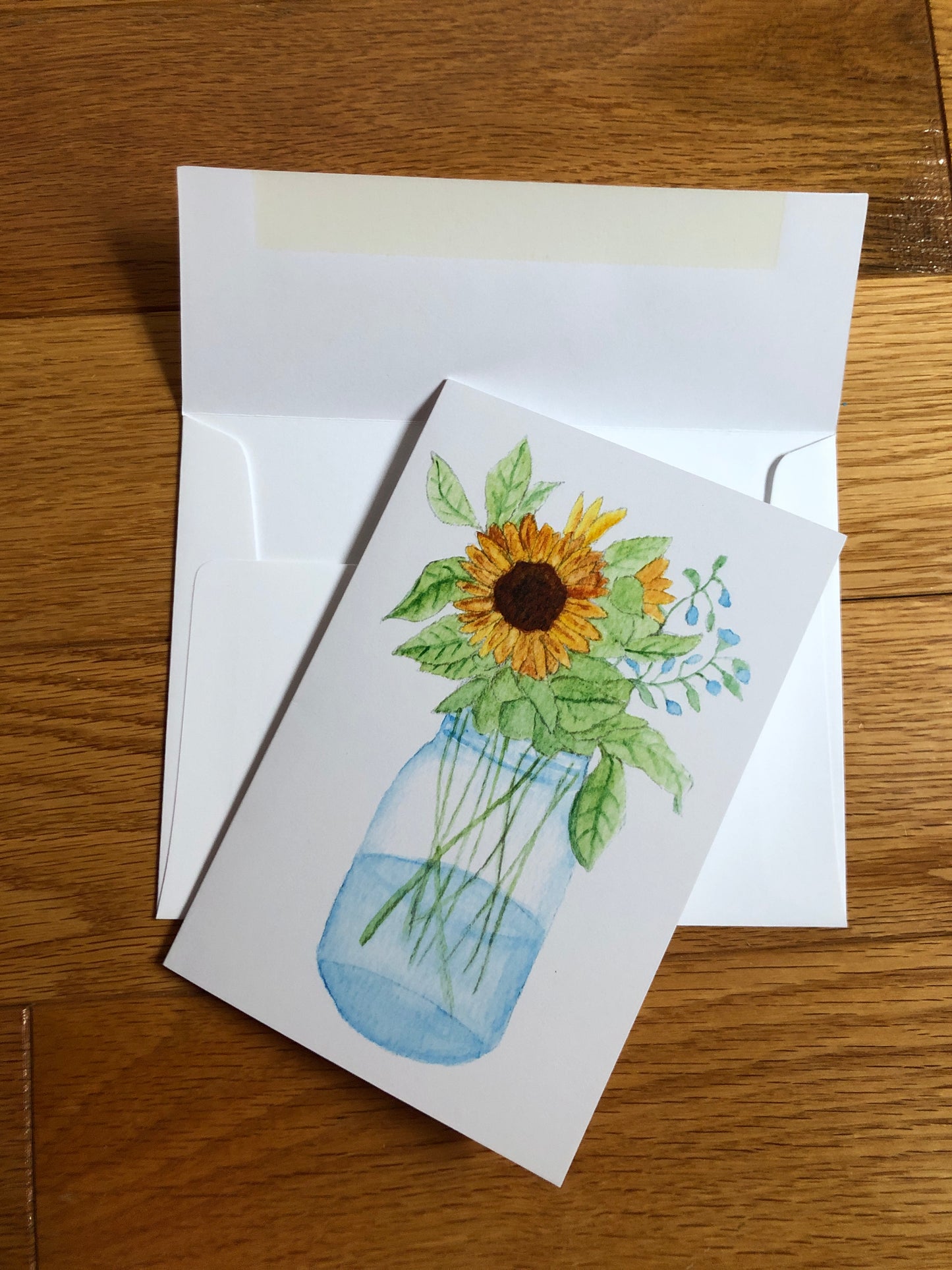 Sunflower Jar notecard