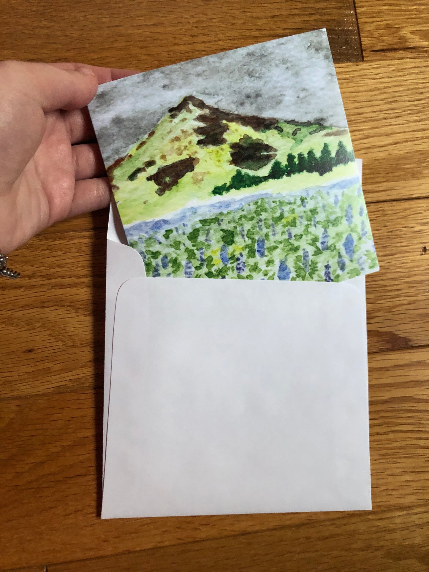 Icelandic Lupines watercolor notecard