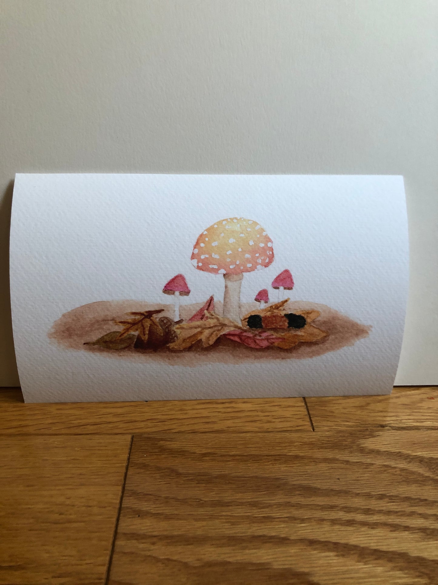 Mushroom watercolor print