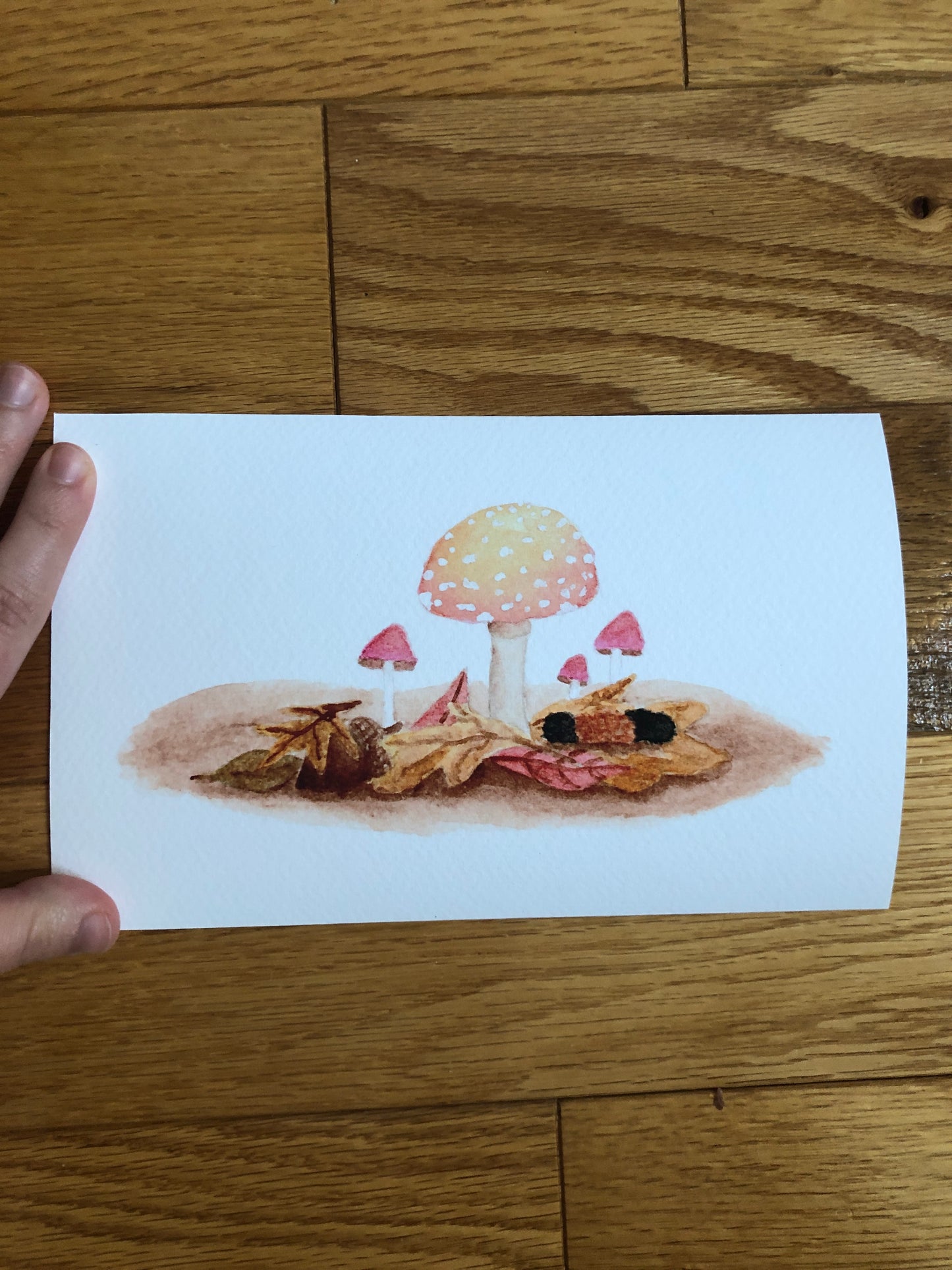 Mushroom watercolor print