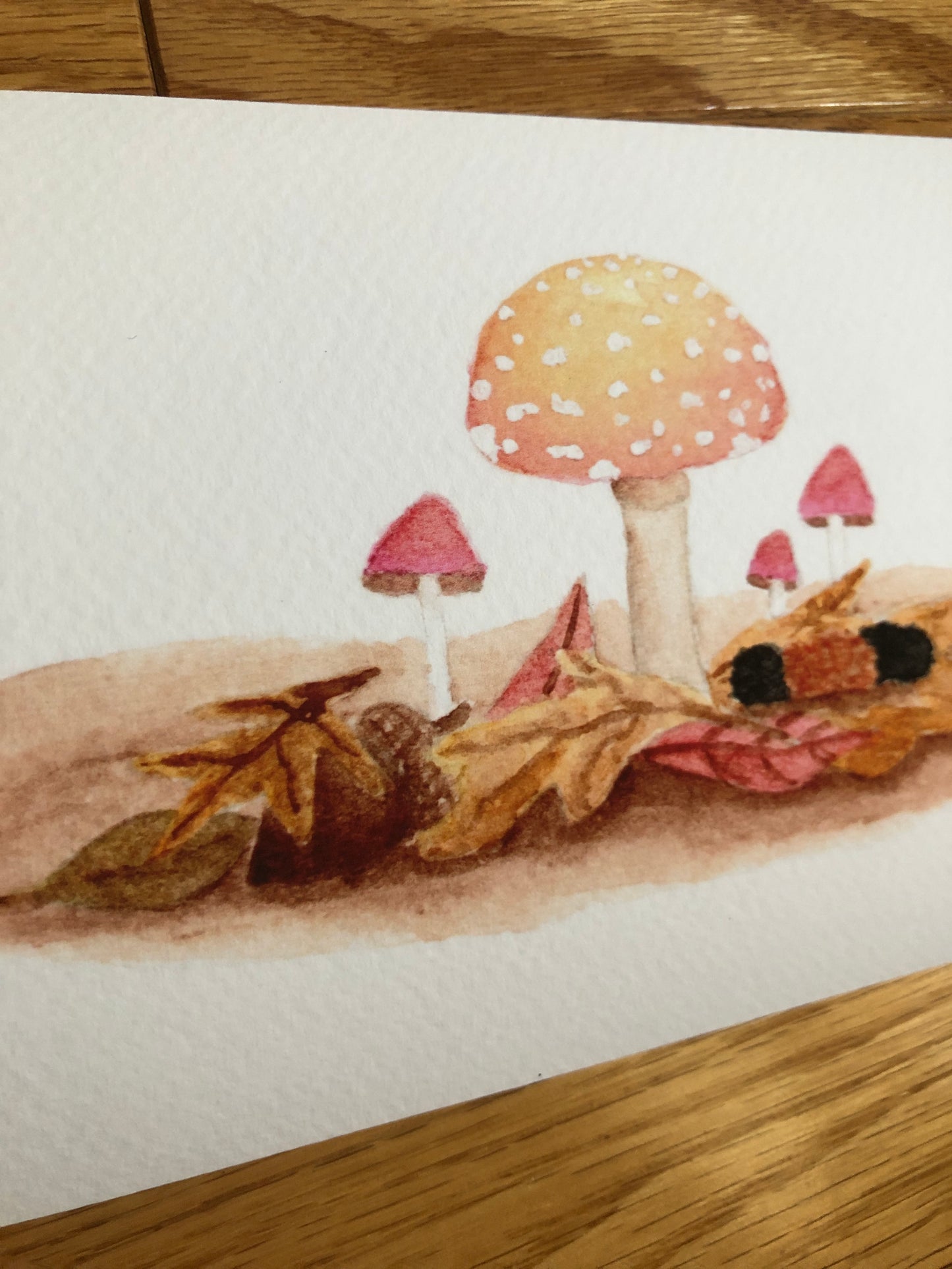 Mushroom watercolor print