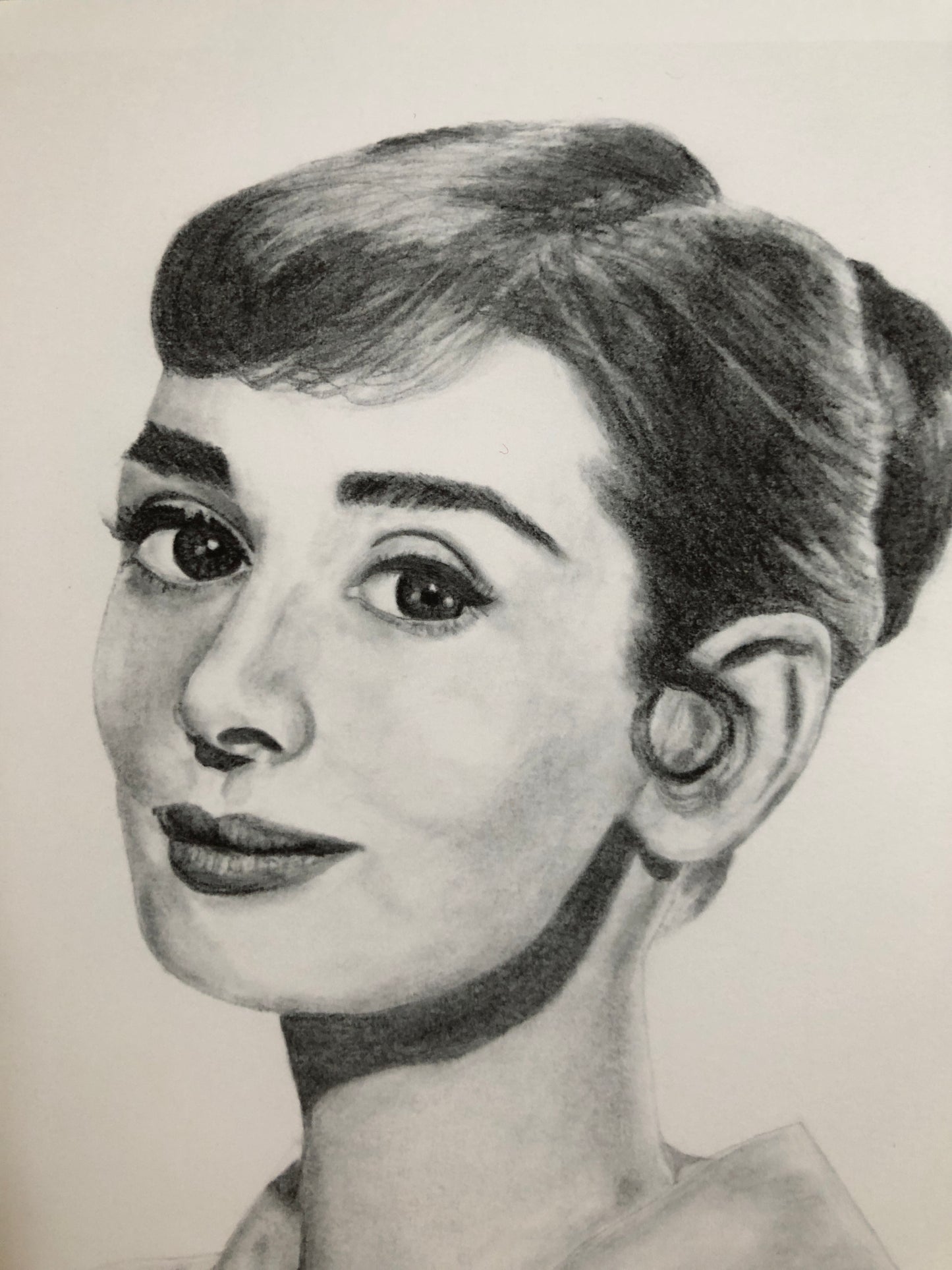 Audrey Hepburn graphite portrait