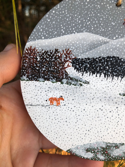 Snowy Day in the Mountains ornament