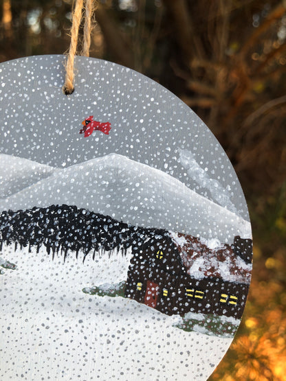 Snowy Day in the Mountains ornament