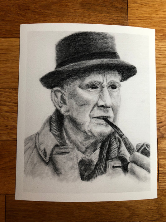 The Professor - J.R.R. Tolkien graphite portrait - Only ONE available of this paper type! -
