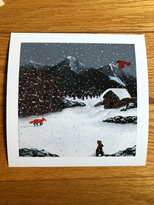 Snowy Scene print - Only TWO available of this paper type! -