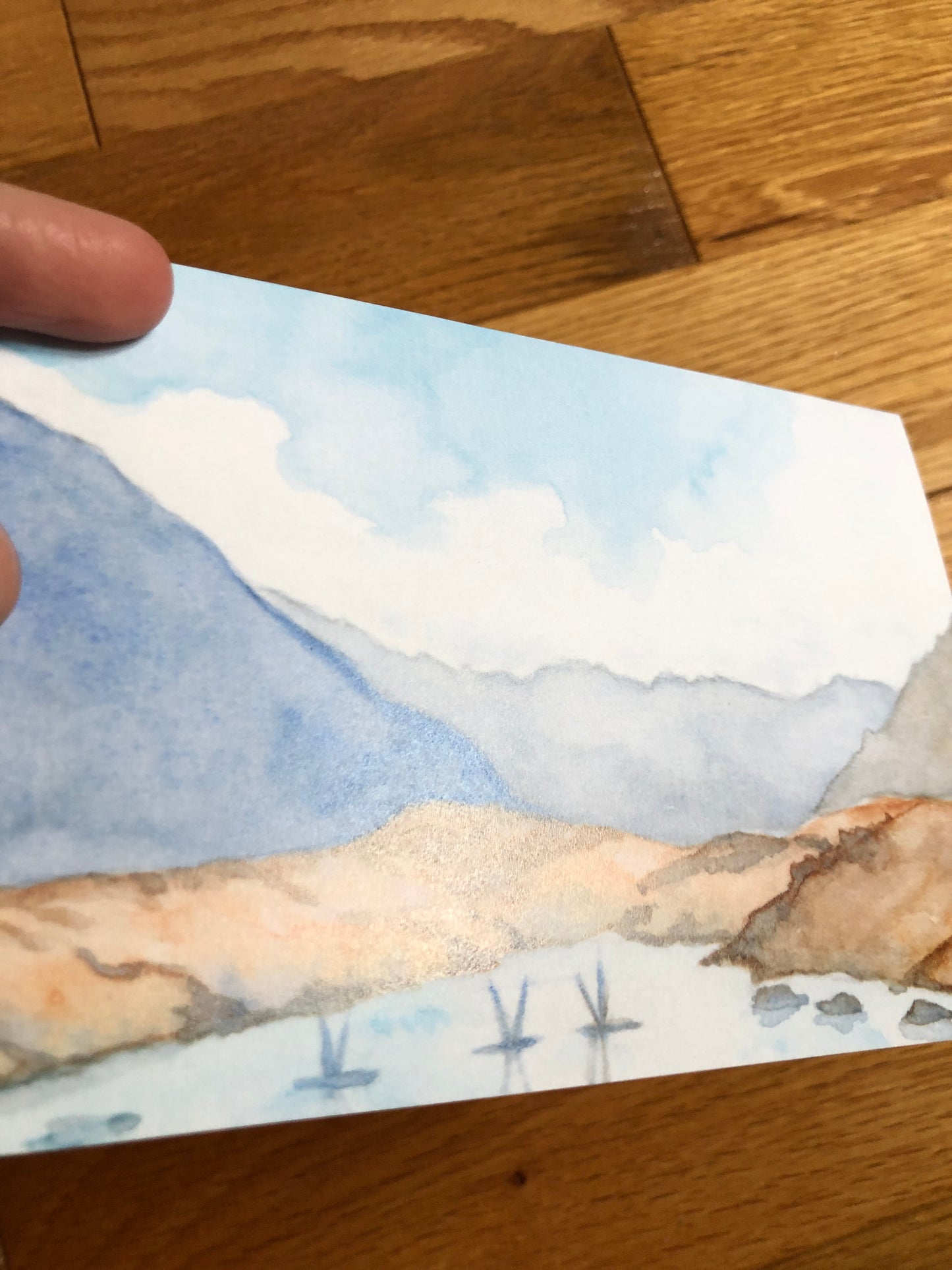Landscape watercolor notecard