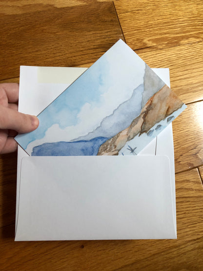 Landscape watercolor notecard