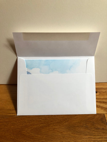 Landscape watercolor notecard