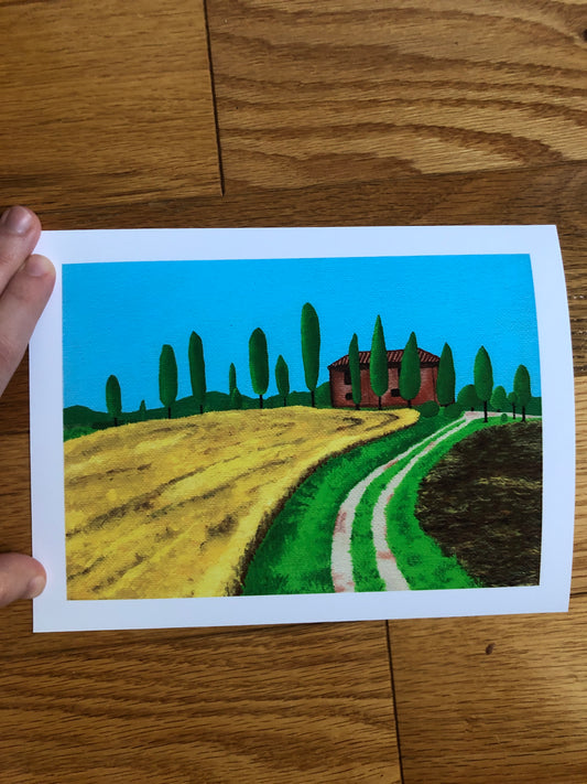 Tuscan landscape print