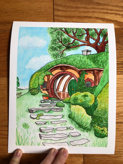 Bag End Watercolor Print