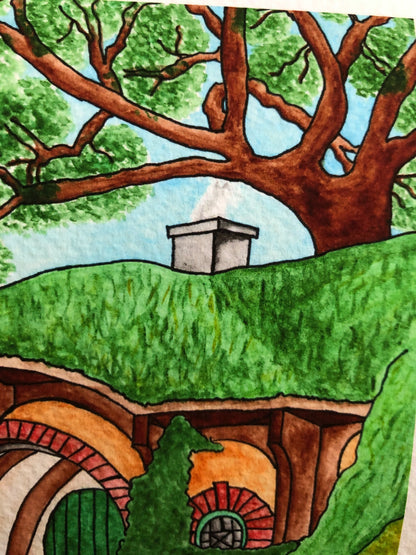 Bag End Watercolor Print